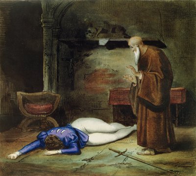 De dood van Romeo door Achille Devéria